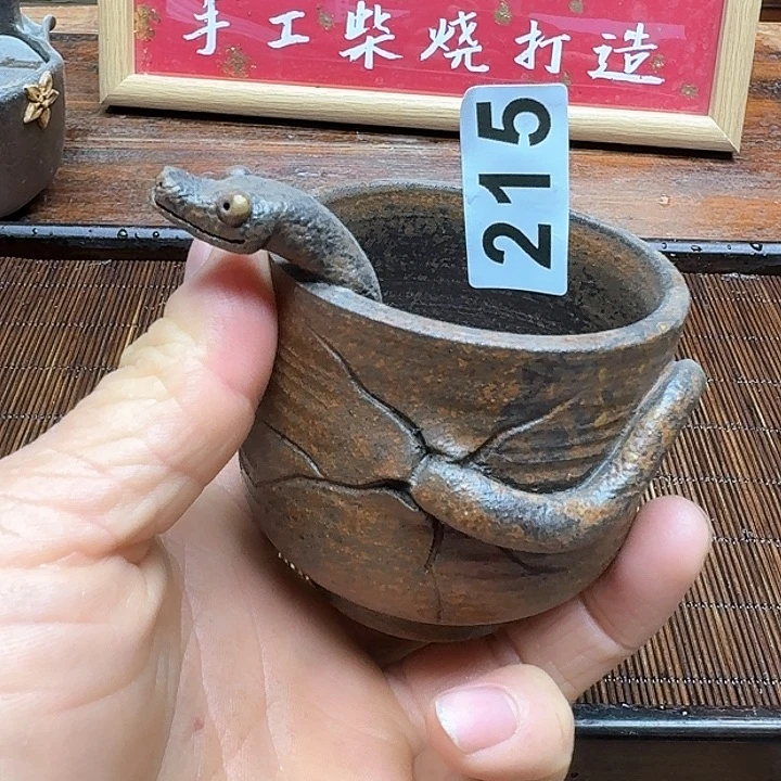 纯手工制作粗陶茶具