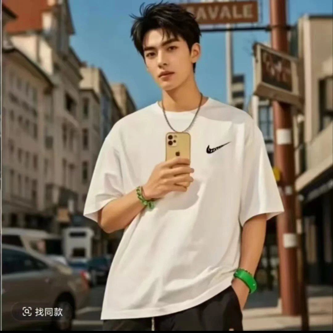 纯棉常规款时尚青年T恤短袖夏季休闲百搭