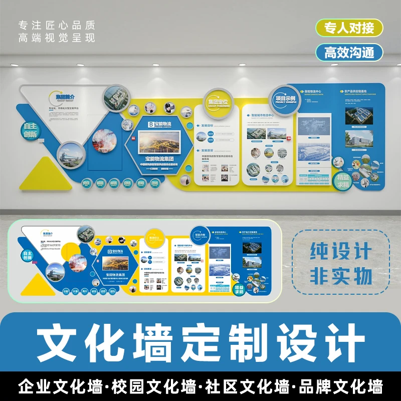 企业文化墙公司发展历程办公室团队风采励志标语背景装饰定制设计