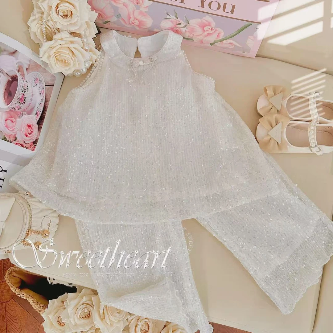 【范范童装优选】女童个性时尚潮流【白色套装】套装2008