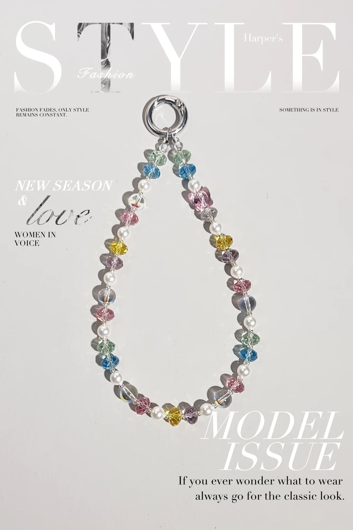 2号【进口施某洛】扁珠 方糖等定制手机链