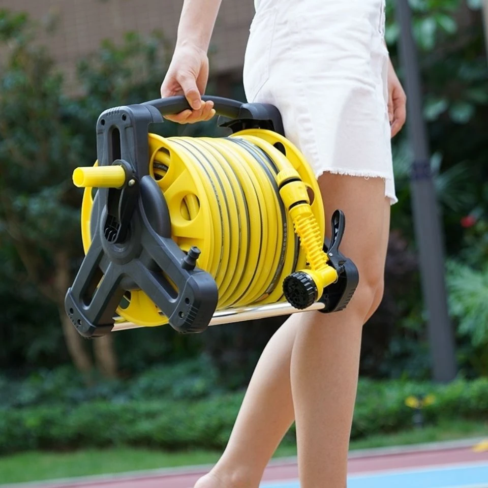 浇花水枪水管洗车高压强力喷头软管冲洗神器带轮子收纳架卷管