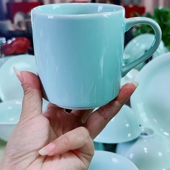 白瓷青釉杯子单只