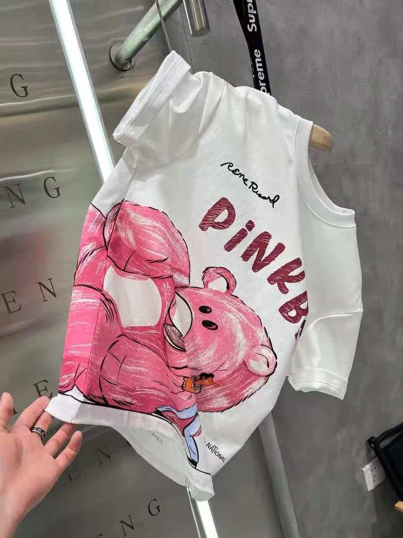 圆领短袖印花居家夏季通用T恤百搭时尚ol情侣上衣休闲男士