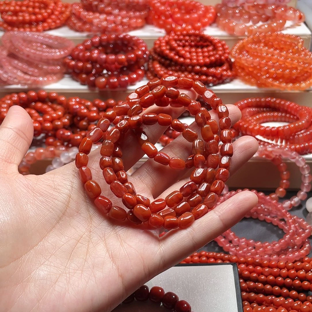 南红玛瑙未镶嵌手链6➕随型多圈