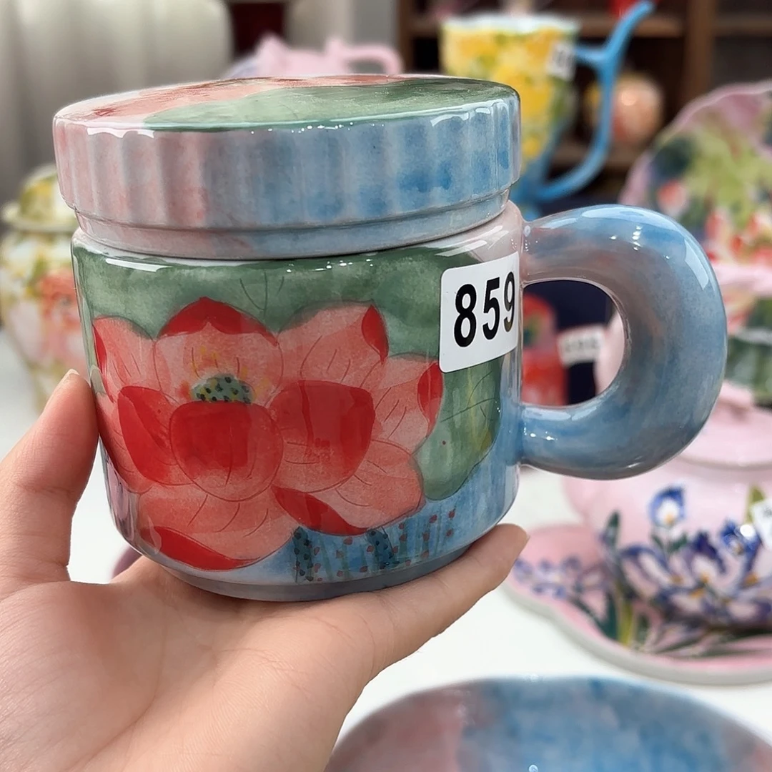 景德镇手绘高温釉下彩陶瓷茶具