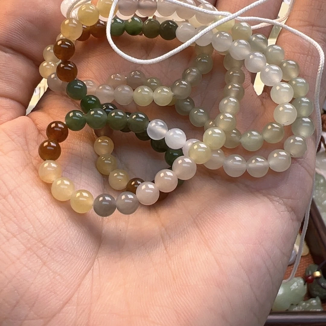 特***u手链未镶嵌和田玉（糖玉）