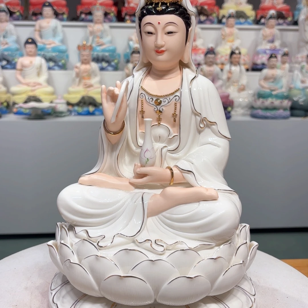 摆件瓷摆件观音14吋