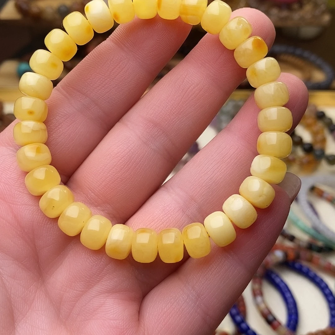 蜜蜡未镶嵌手串天然蜜蜡手串