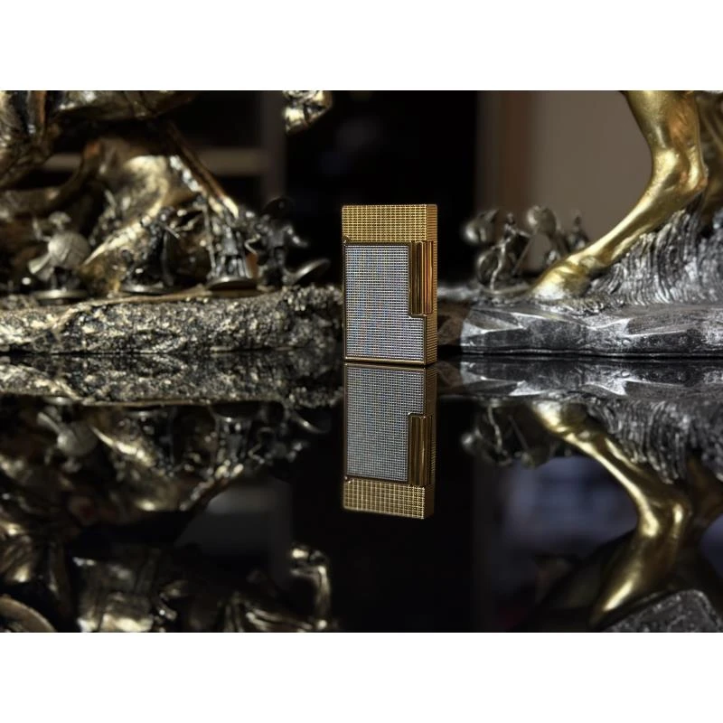 朗声钢音钻石菱纹充气打火机