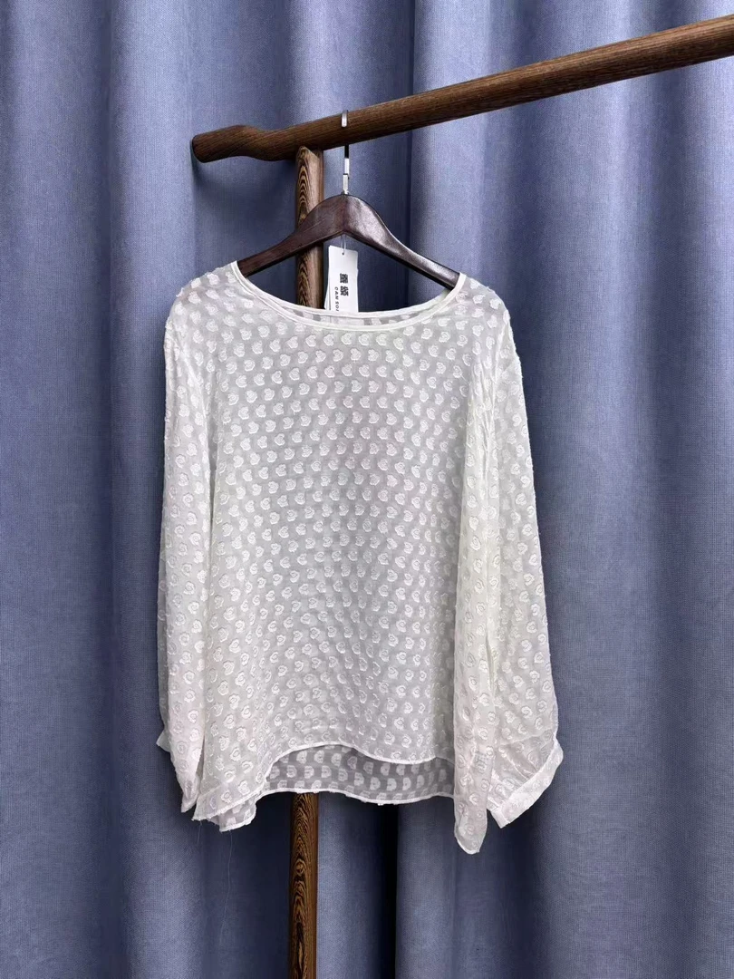 2025夏季新款休闲简约百搭桑蚕丝上衣女H1617