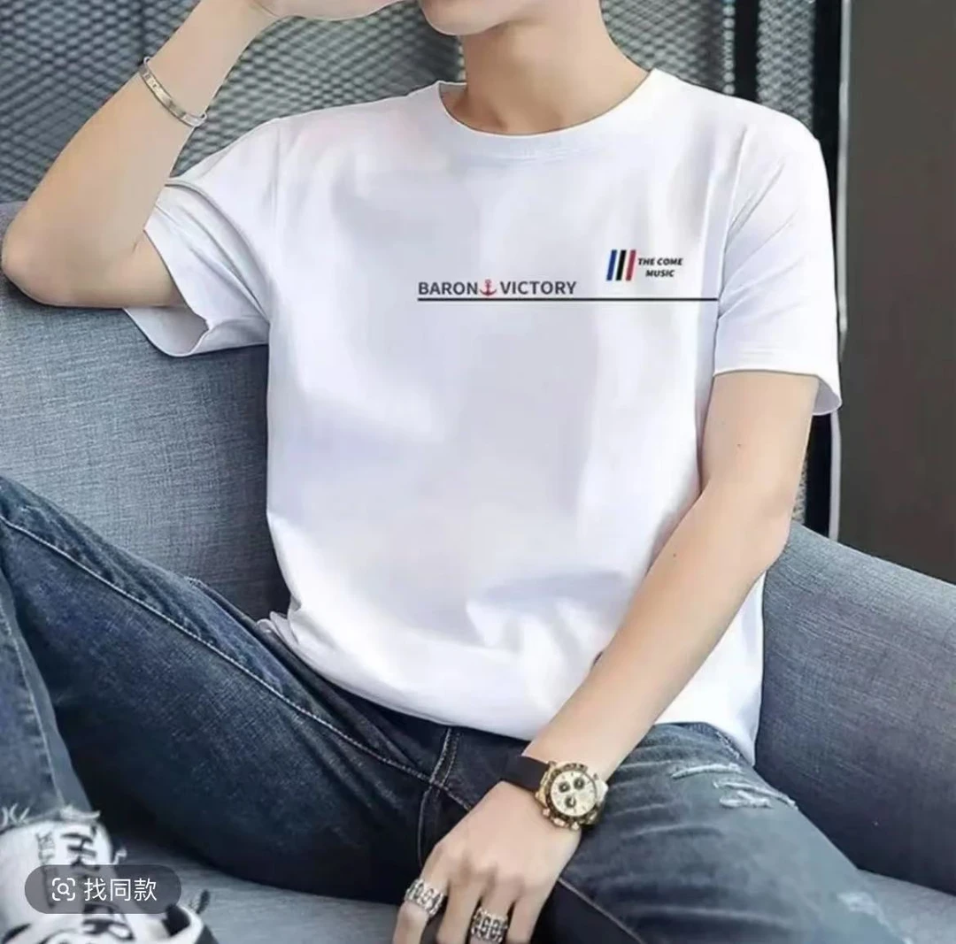 新款短袖T恤潮流休闲2025男女同款短袖时尚印花