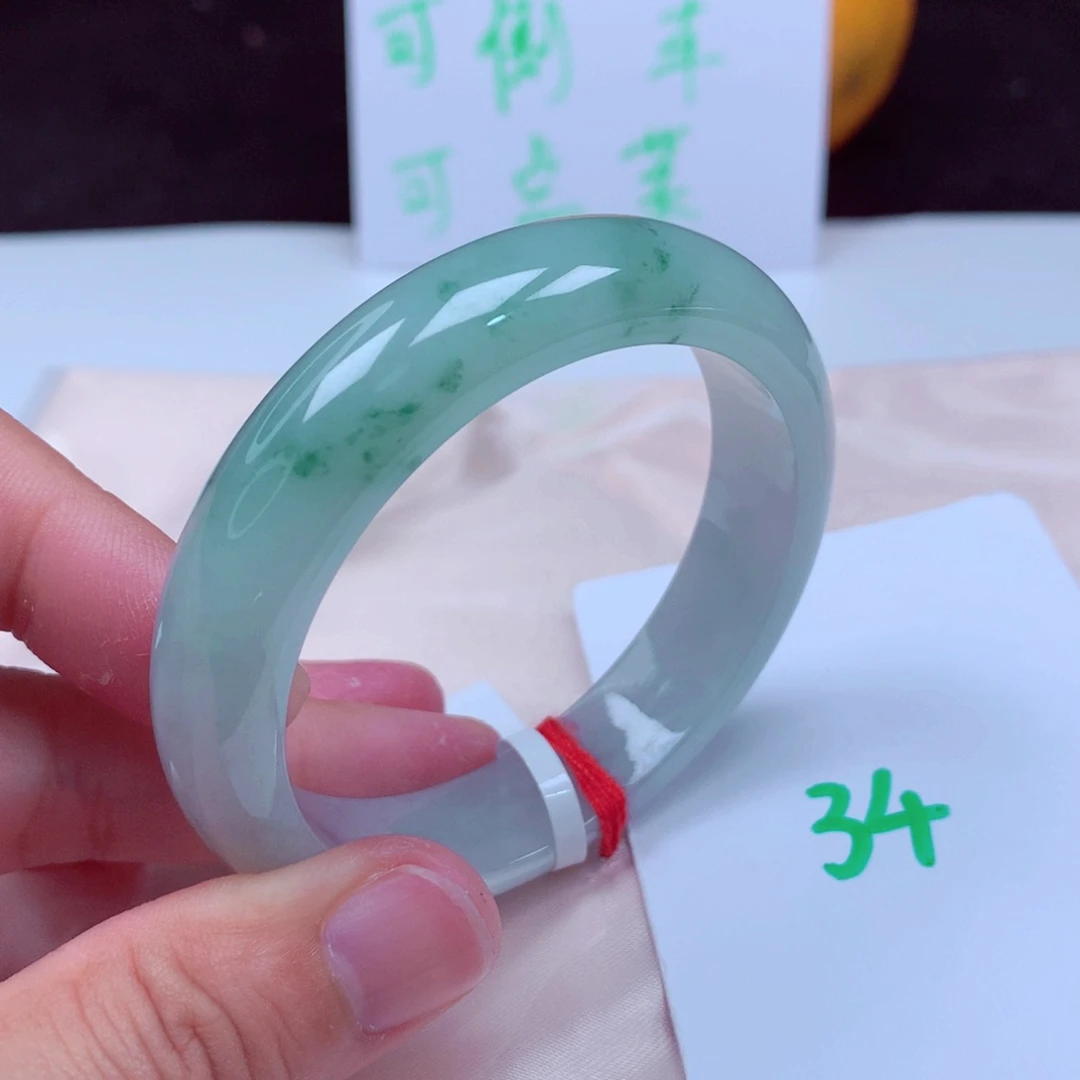 未镶嵌手镯翡翠缅甸天然A货翡翠手镯52.7