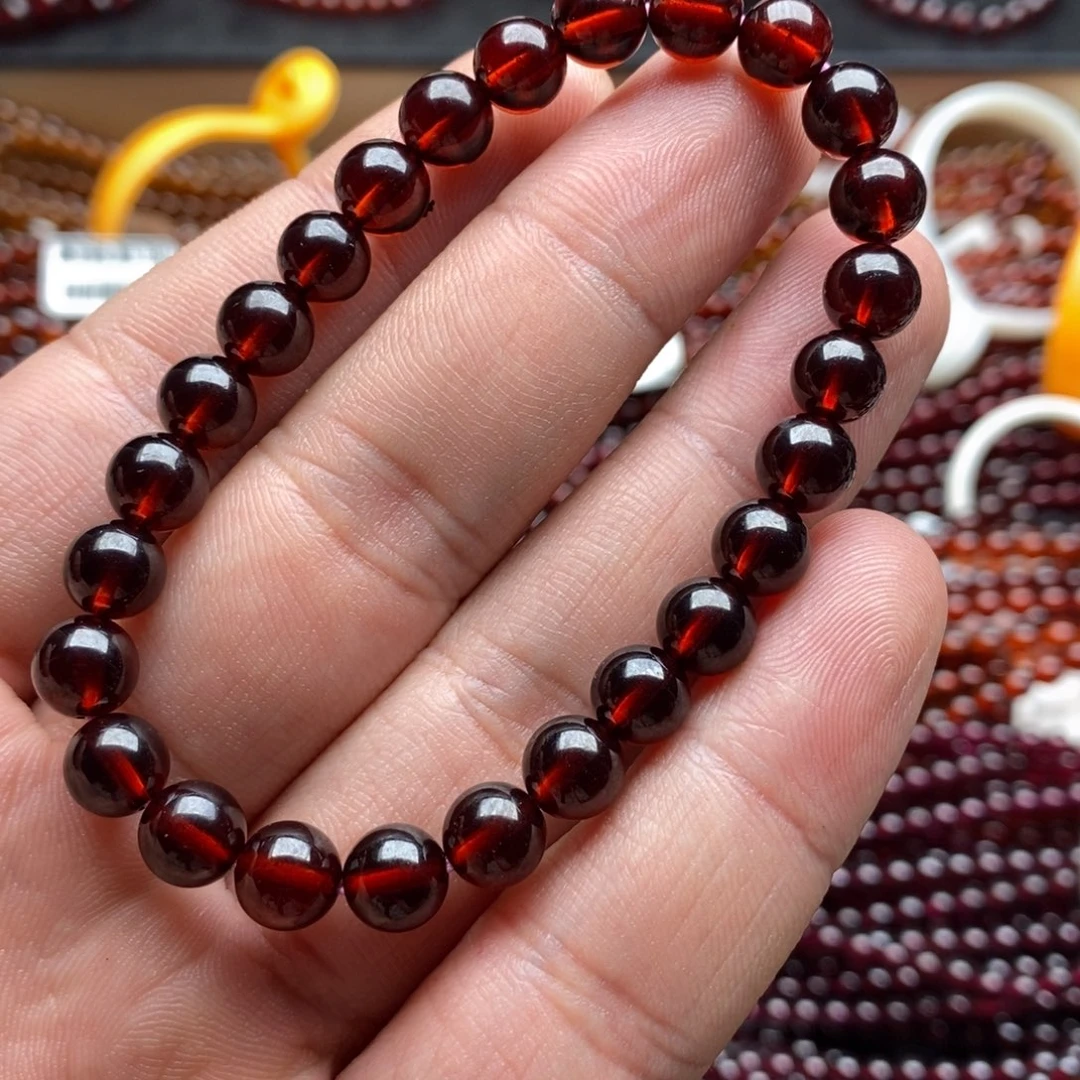 手链石榴石未镶嵌7.3mm