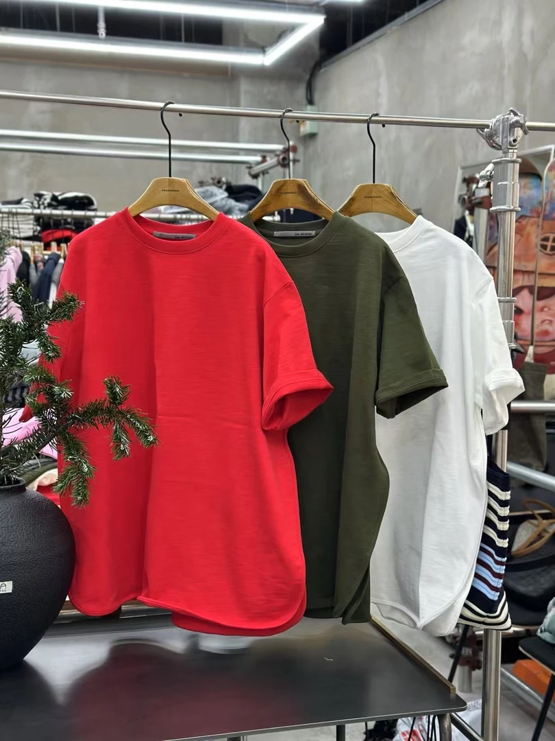 云深-「茶马厚竹节圆弧短袖T恤」韩单时尚厚竹节圆弧短袖T恤8318-CH