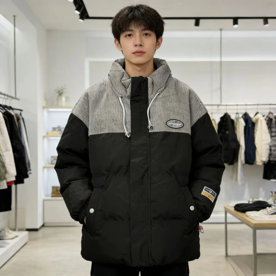 【实体现货库存】中大男童冬季棉服保暖免烫加厚重工拼色棉服mf8883