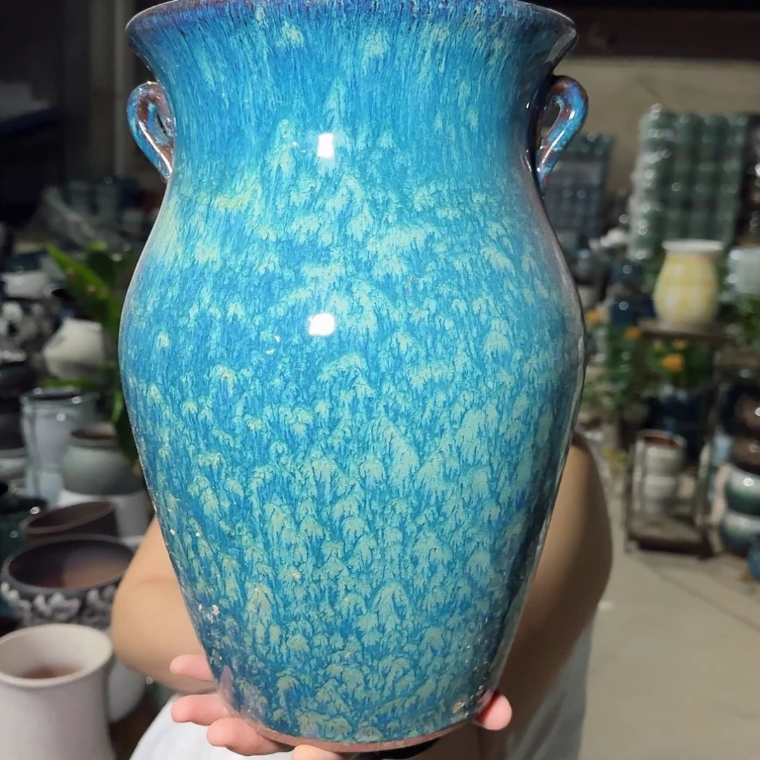 紫砂花盆高32口20