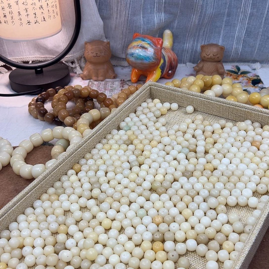 菩提根/象牙果吊坠11缅小料毛胚120颗有瑕