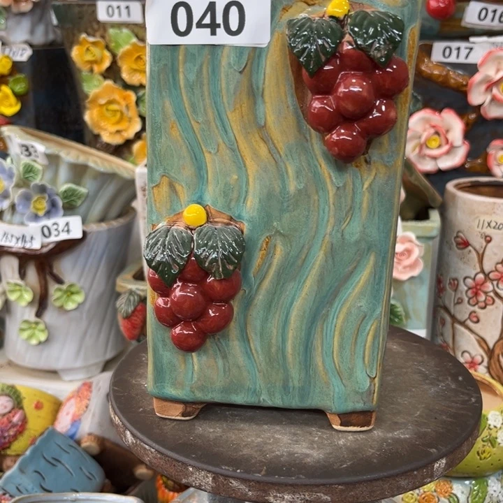 紫砂花盆粗陶材质多肉花盆