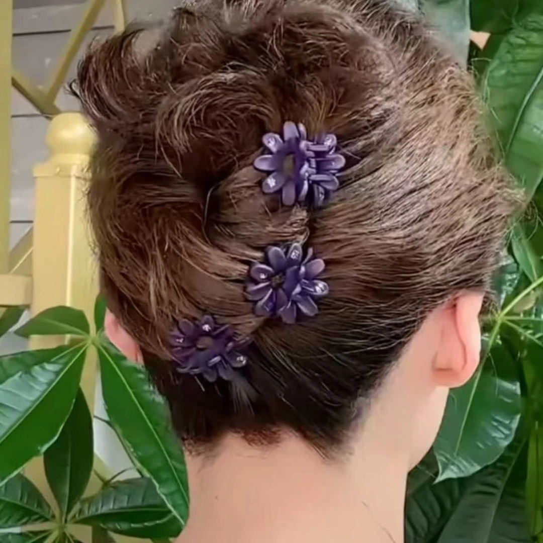 丸子头菊花小抓夹高马尾固定神器发夹后脑勺发夹头饰