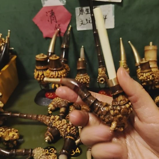 墨***缘贵州特色竹根烟斗工艺品手把件