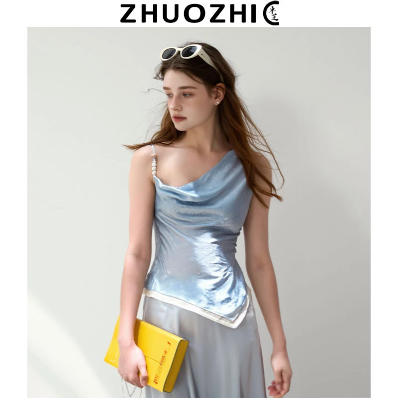 卓芝法式纯欲风时尚性感背心吊带2025夏季新款减龄百搭显瘦上衣女