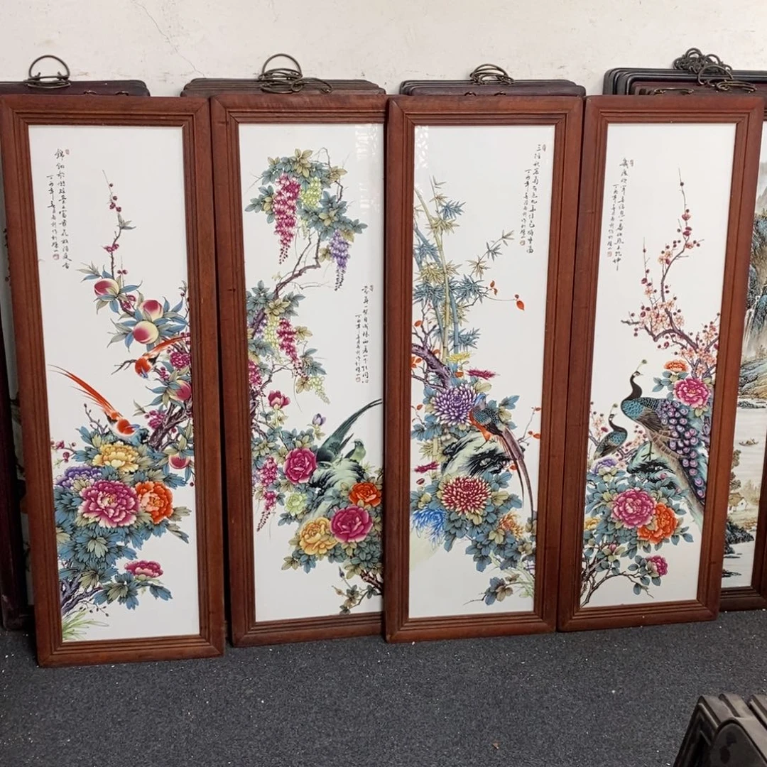 带***海瓷景德镇瓷板画柴窑烧制