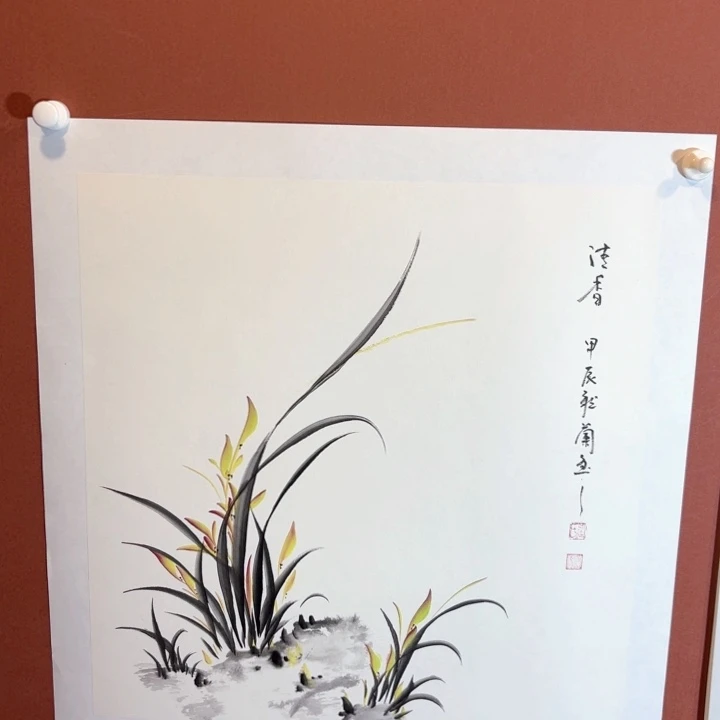 国画听兰老师花鸟