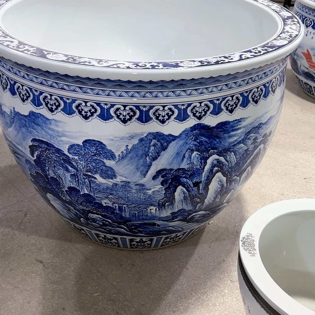 瓶坏***开景德镇陶瓷大花瓶