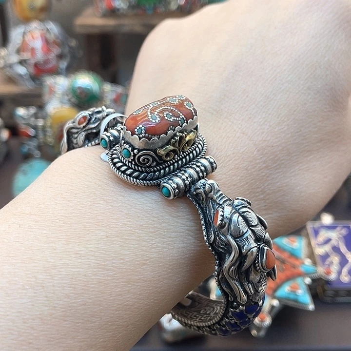 木质925银坤尼泊尔手工制作