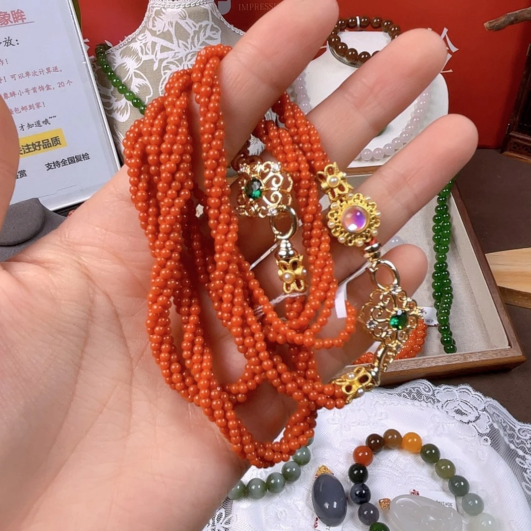 南红玛瑙未镶嵌手链Jx