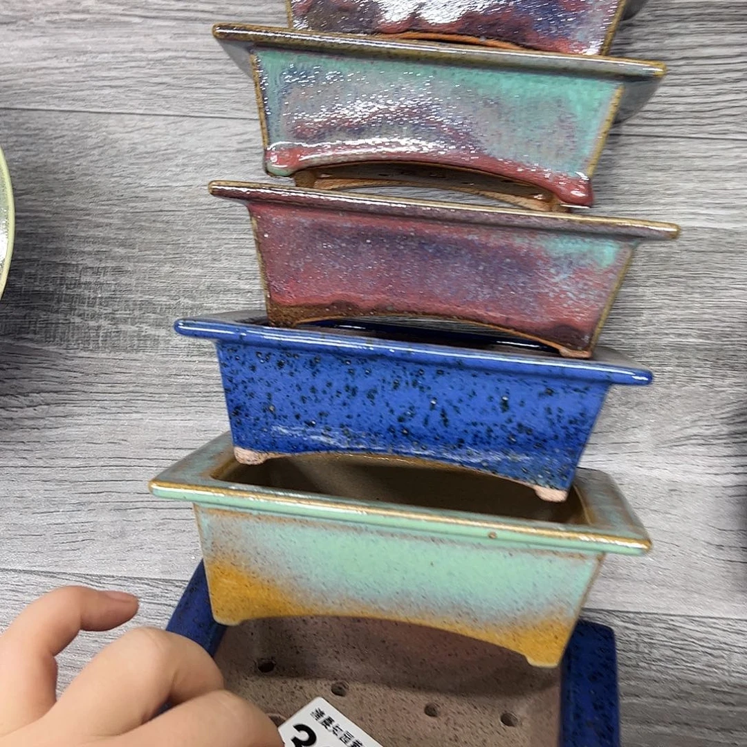 达***鸦紫砂花盆307号瑕疵10个15/11/4.5cm