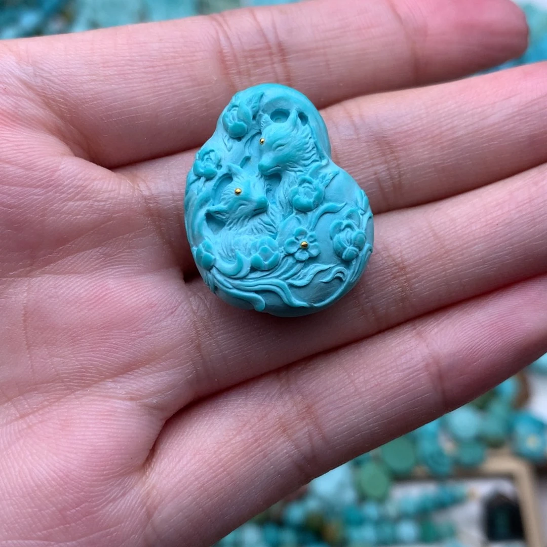 未镶嵌绿松石珠宝奇石