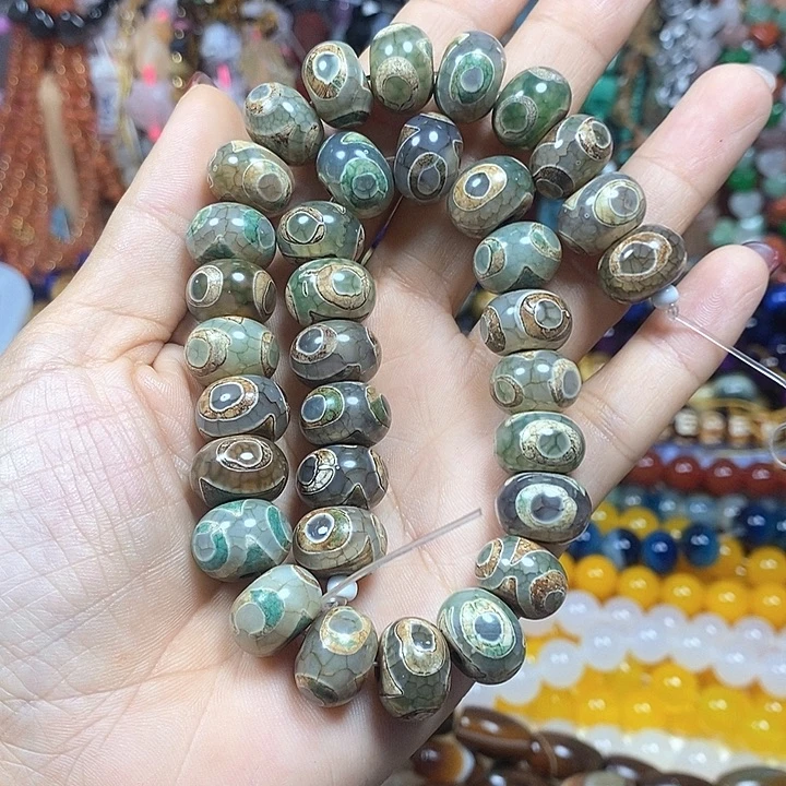 未镶嵌玛瑙/玉髓珠宝半成品玛瑙天珠卡14mm