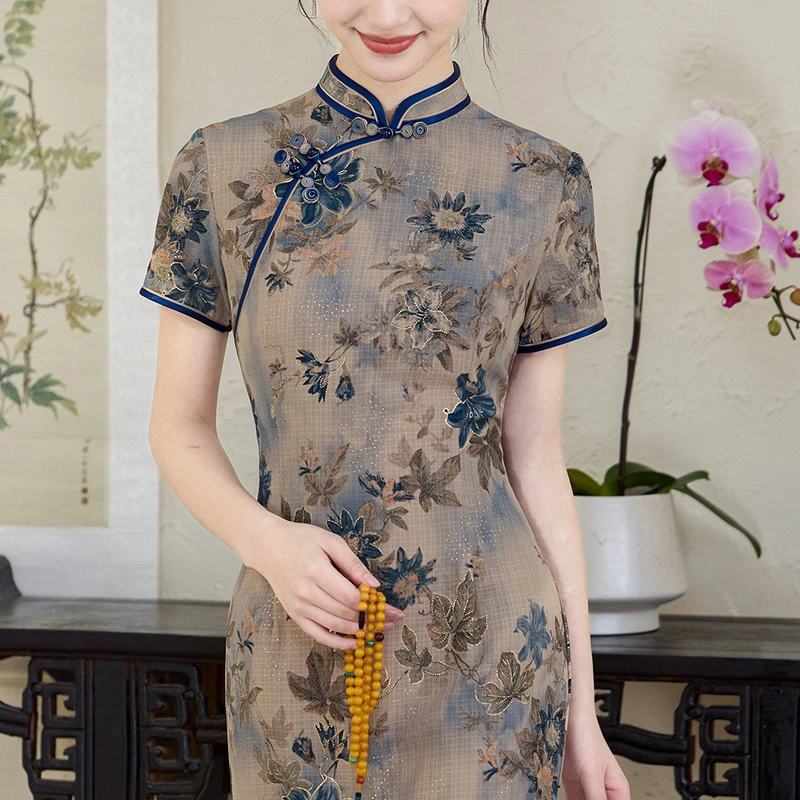 高端新中式旗袍绝美2025新款晚礼服老上海日常可穿优雅民国风长裙