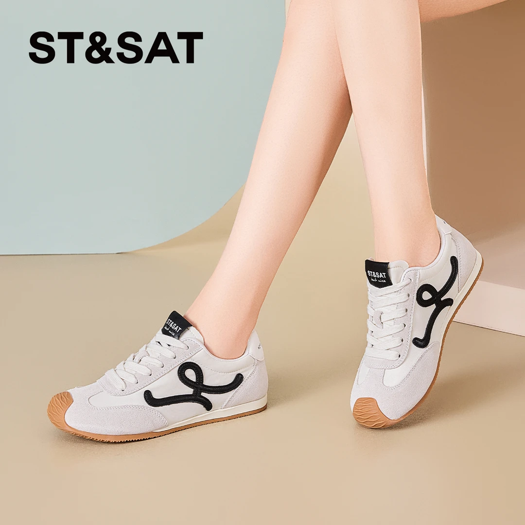 St&Sat/星期六德训鞋女2025春季新款时尚百搭阿甘鞋潮流运动鞋