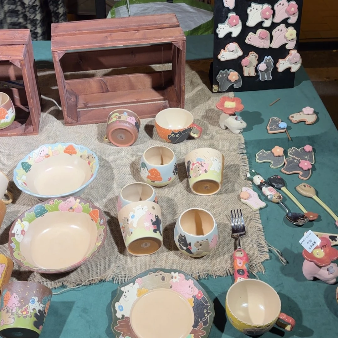 陶摆件可爱的鸭鸭鸭鸭