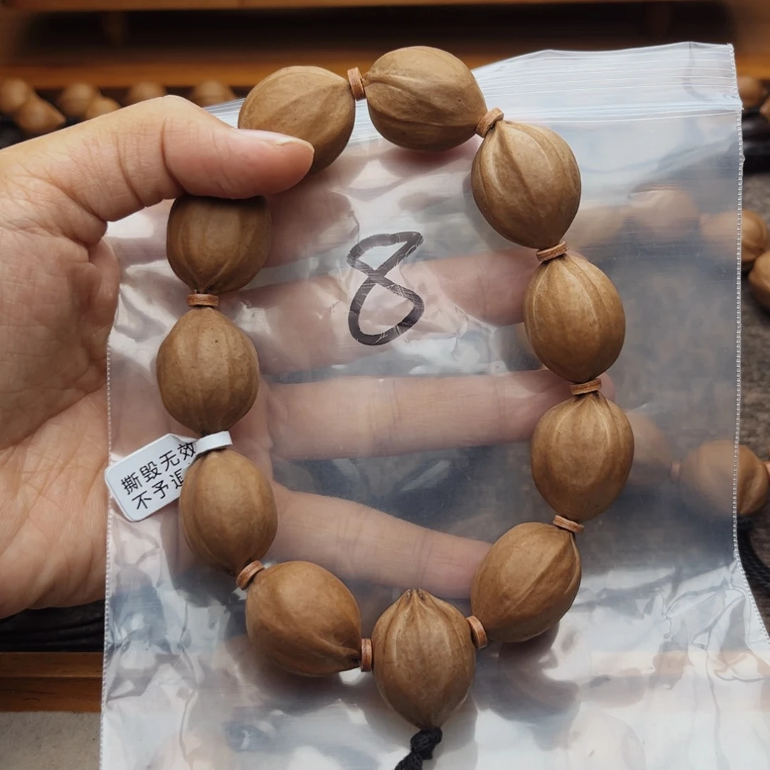 手串/手链橄榄核8号，2.0×2.5四花梅林铁核