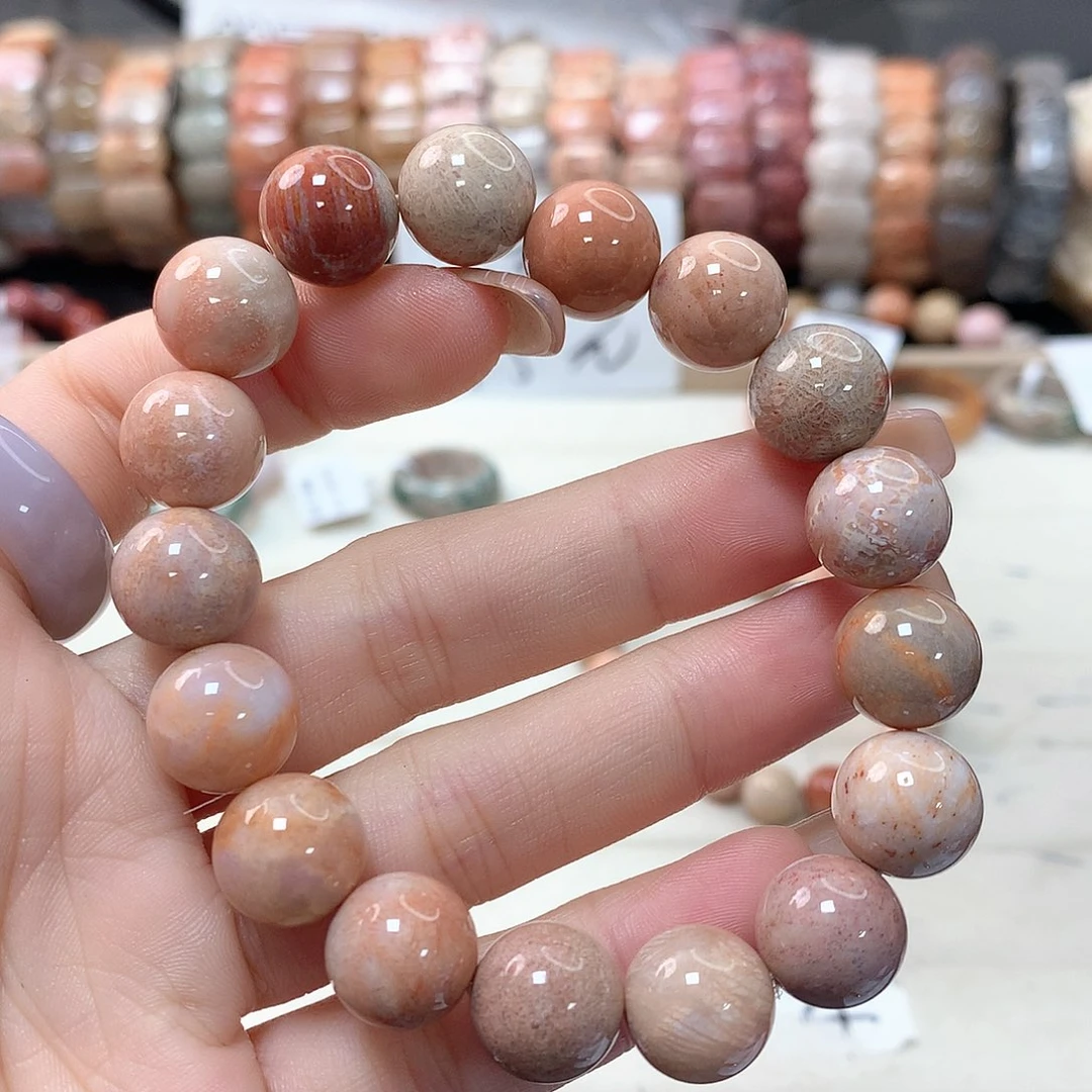 硅化珊瑚（珊瑚玉）手链未镶嵌艾*星224