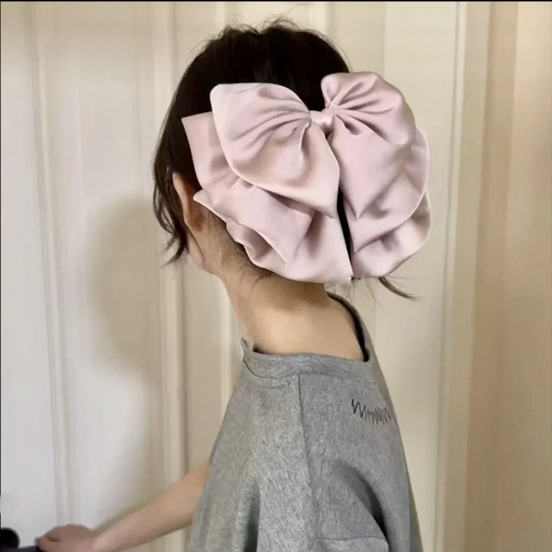 简约发饰缎面气质日韩夹子饰品森系欧美风女发夹抓夹G301~G500