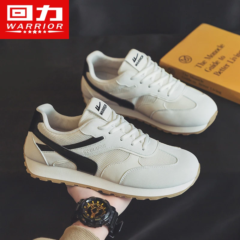 Warrior/回力男鞋拼色2025夏季新款百搭潮流时尚鞋轻便情侣小白鞋
