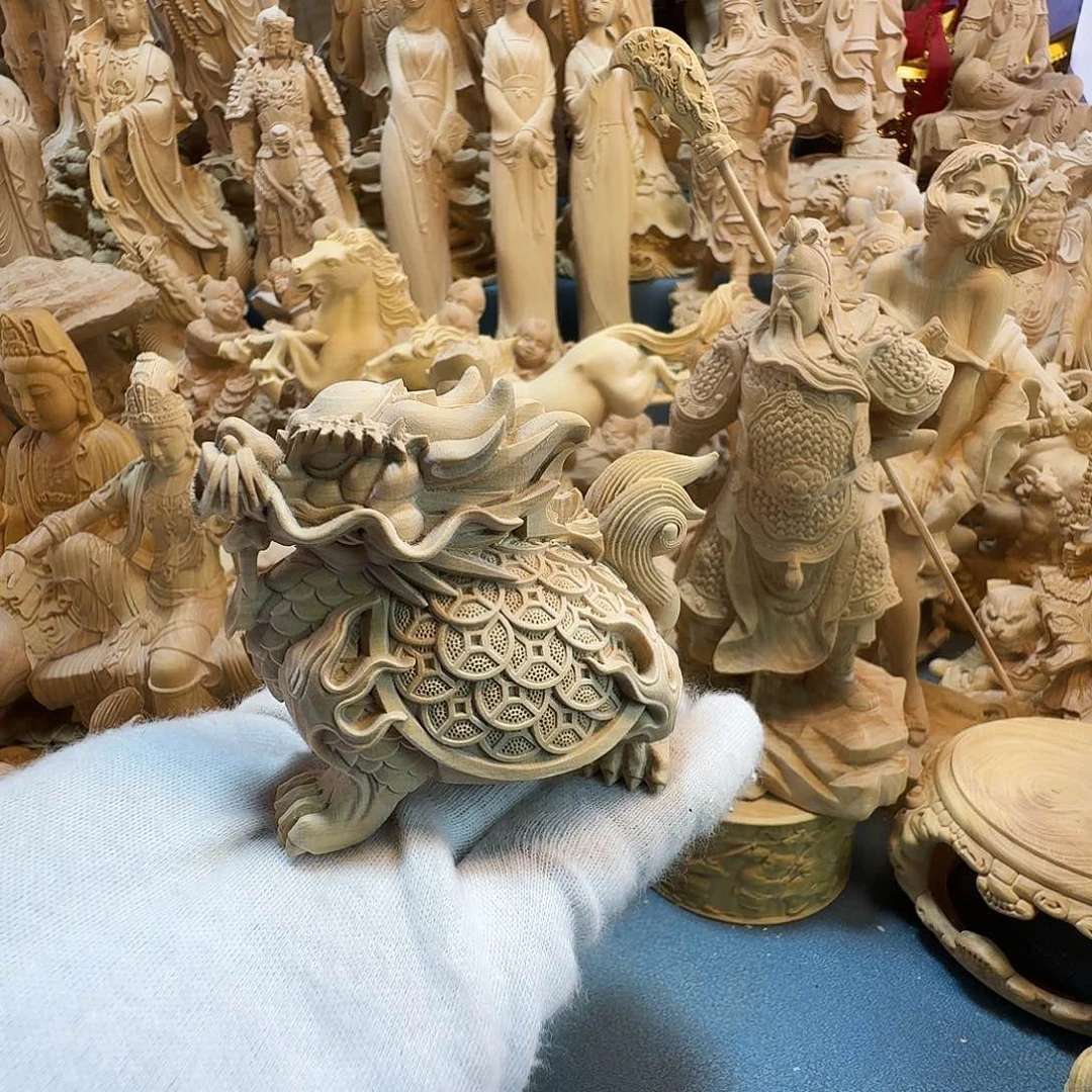 黄杨木剑****雕大叶黄杨金钱龟4个