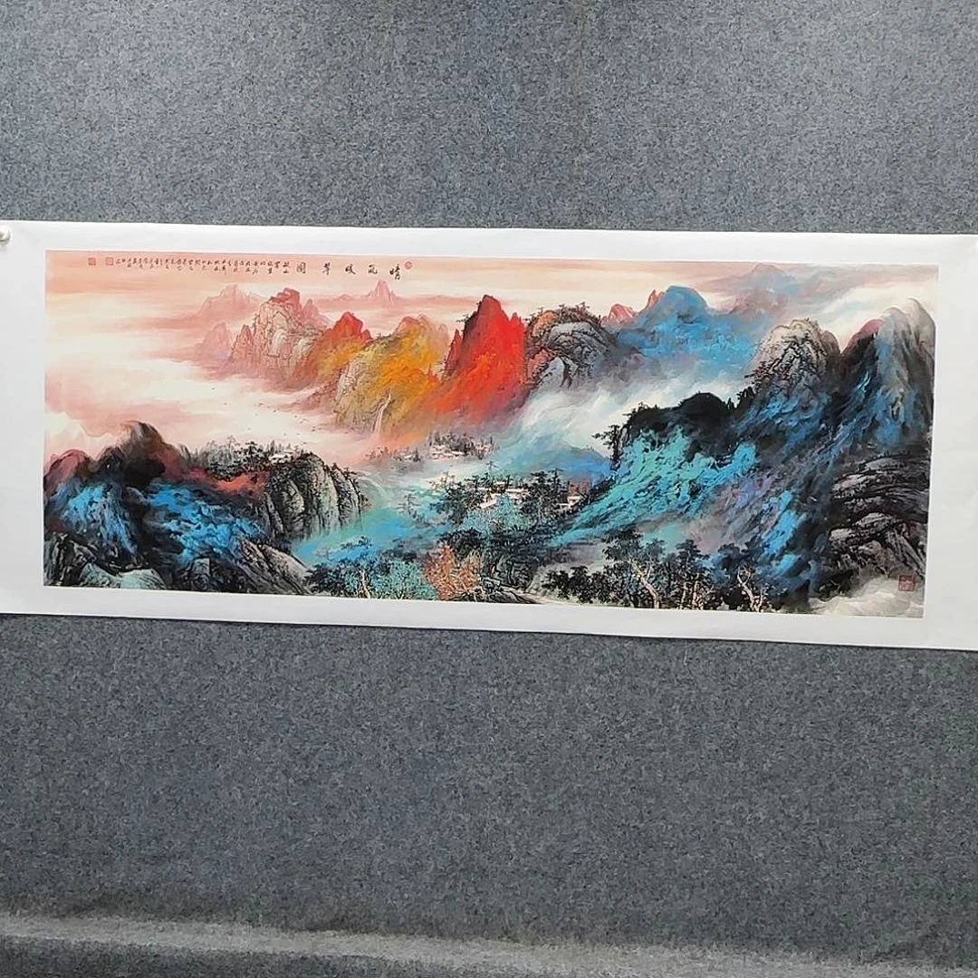 国画180*70纯手绘资春城