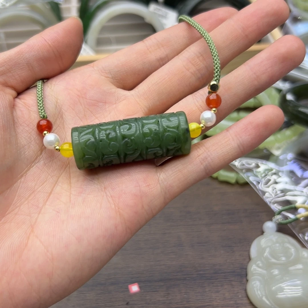 和田玉未镶嵌颈饰216