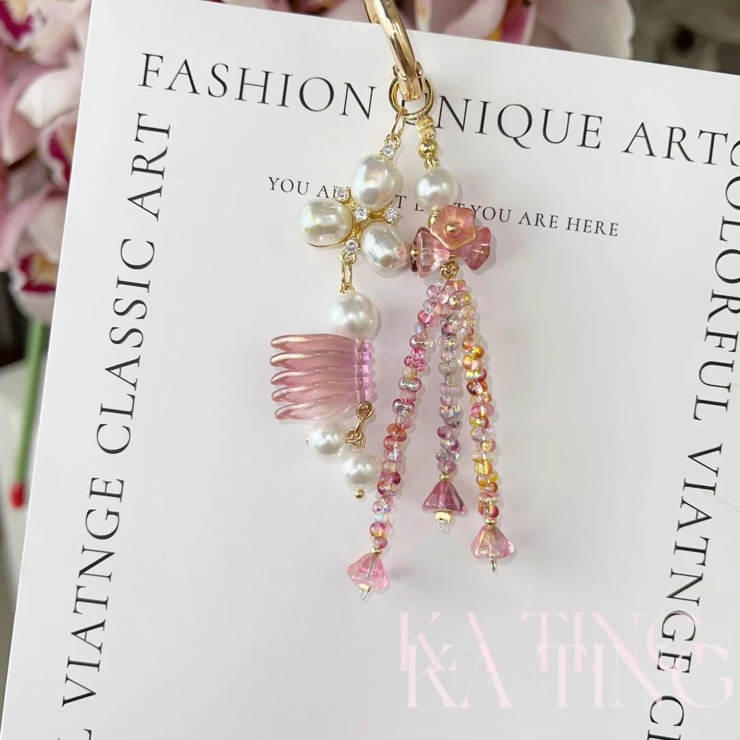 挂绳挂饰串珠短款挂脖新款卡庭 尤米饰品精致百搭手机链    337