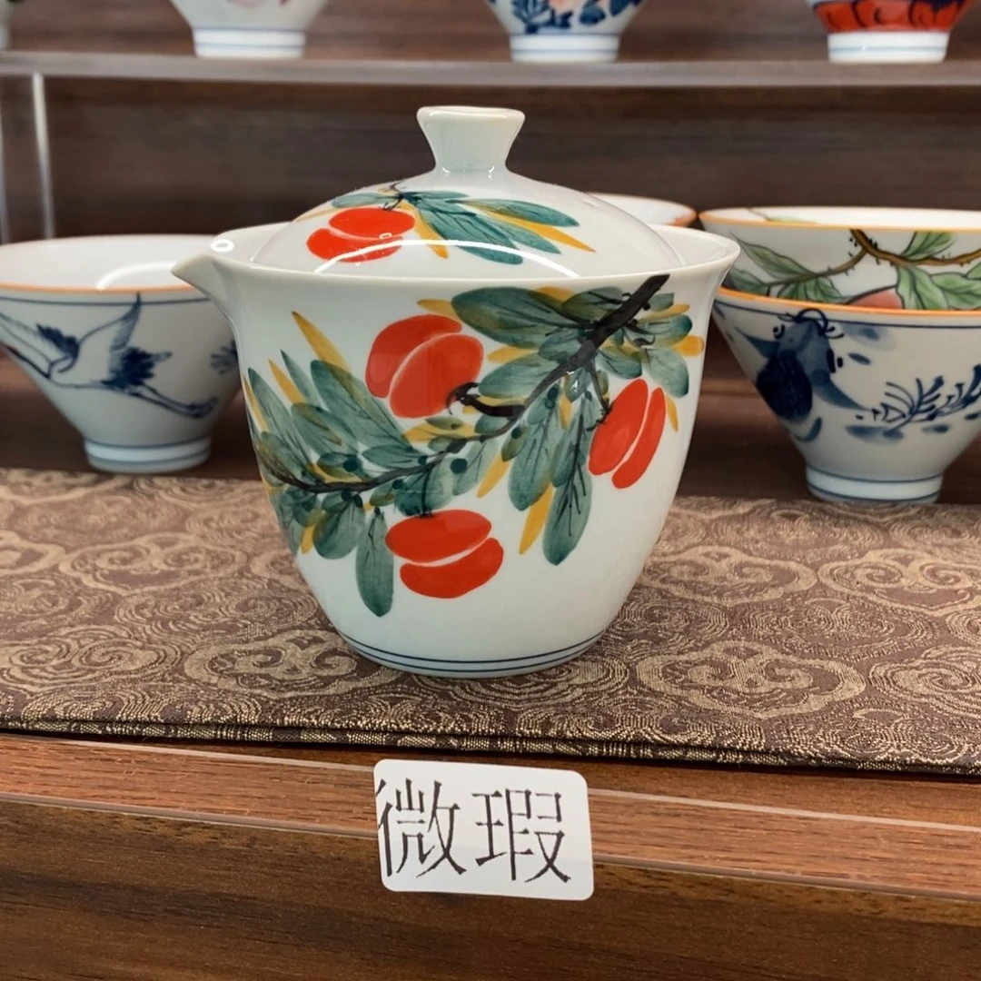微瑕釉下彩纯手绘手工绘制