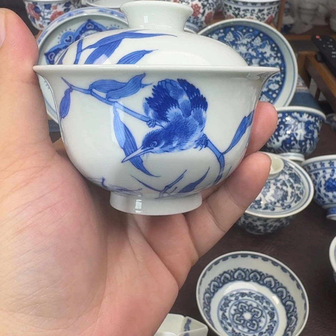 陶瓷杯子纯手工手绘柴窑