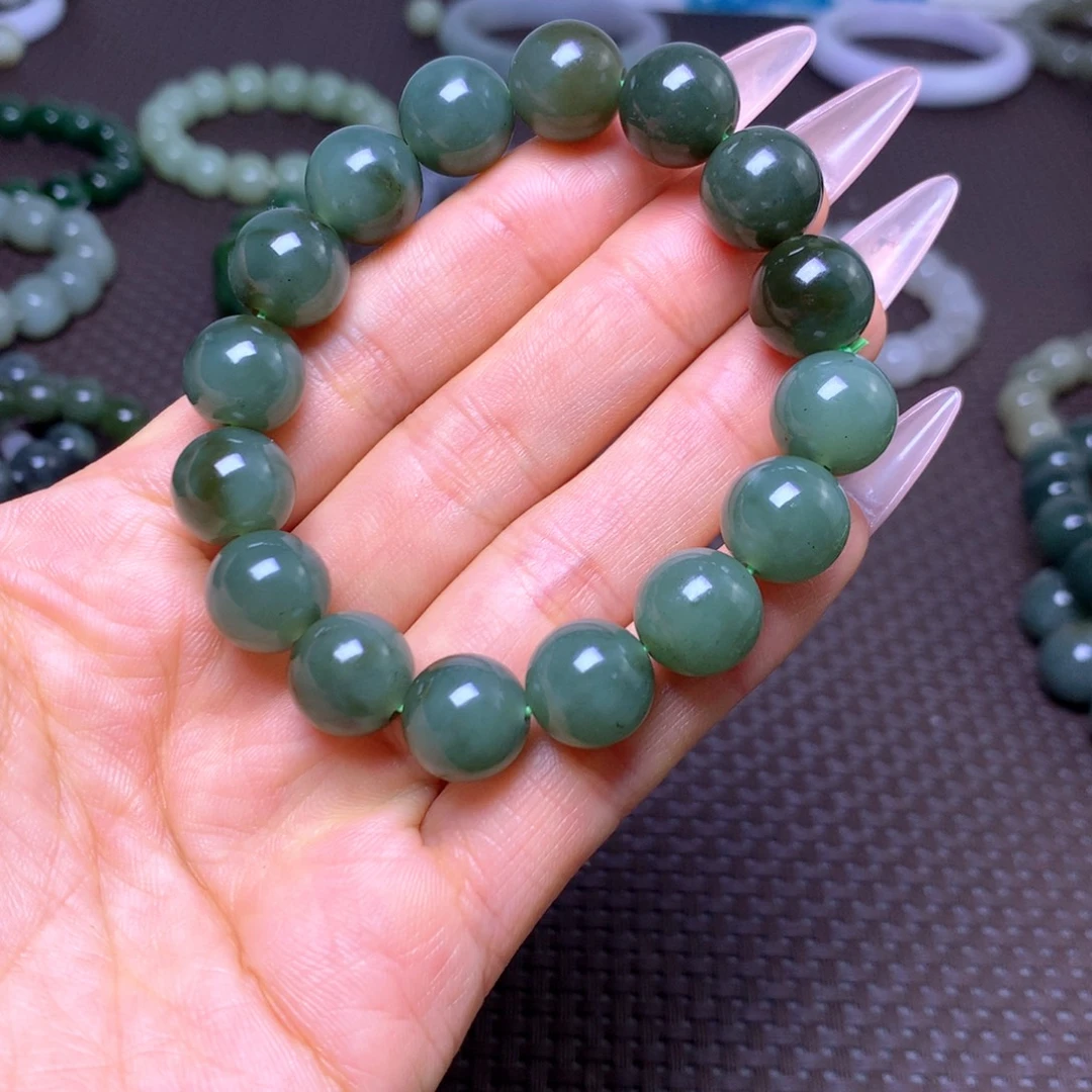 和田玉未镶嵌手串卡12