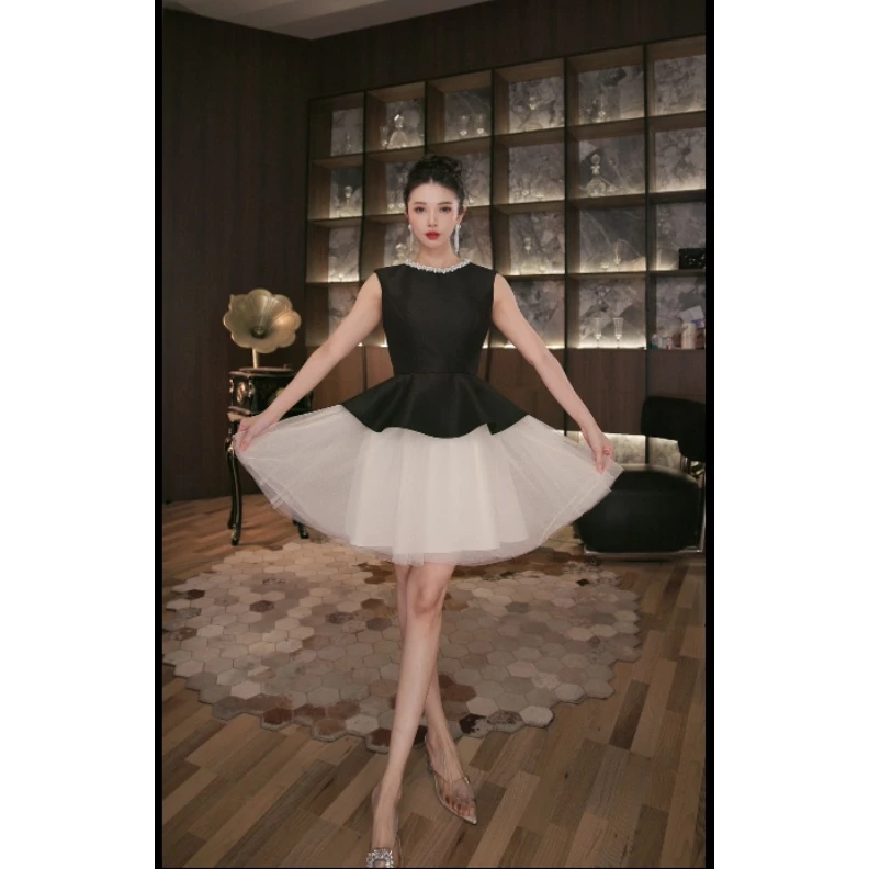 六爻定制 法式赫本风名媛显瘦优雅时尚连衣裙 9004