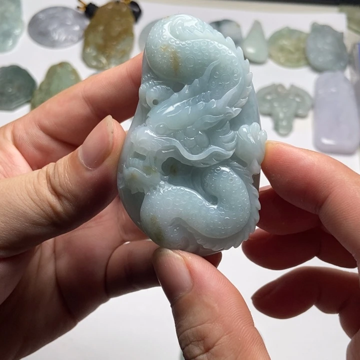 颈饰未镶嵌翡翠龙牌25